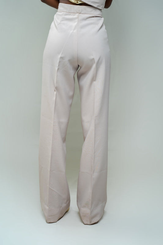 Pantalon tailleur Femme - Beige / Violet