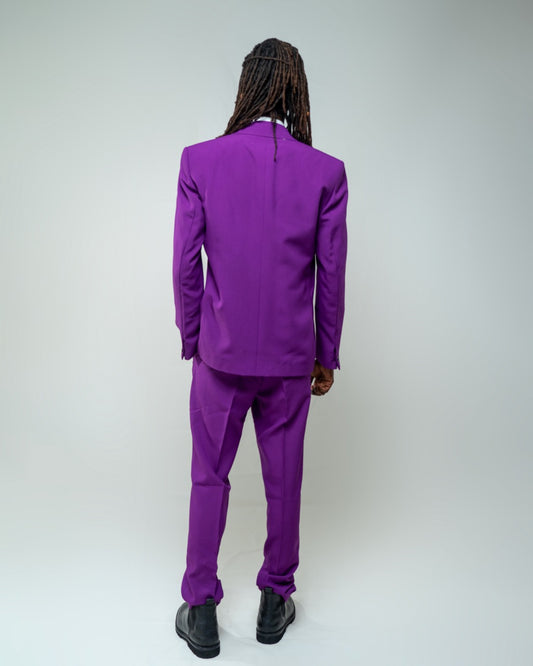 Pantalon de costume Homme - Beige / Violet